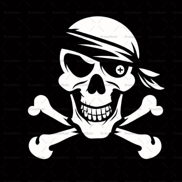 Piratenschädel und gekreuzte Knochen